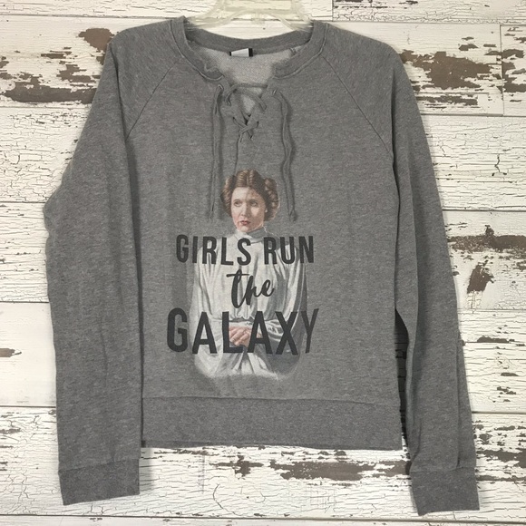 Star Wars Sweaters - Star Wars Lace up Sweater Princess Leia Small
